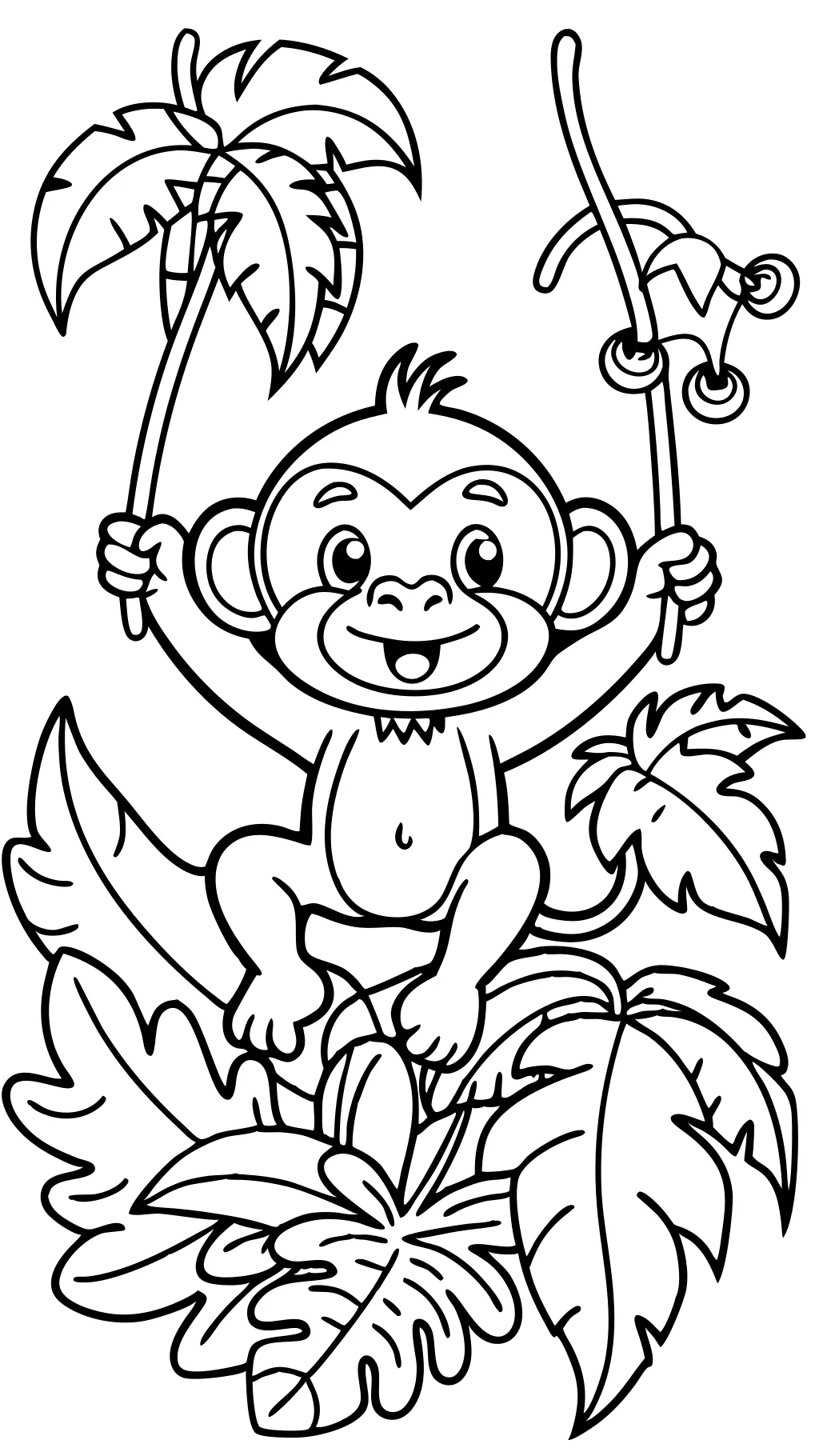 coloriage singe